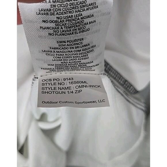 Air Force Academy AF Columbia Golf Quarter Zip Sweatshirt, Sz Medium, White - Picture 9 of 9